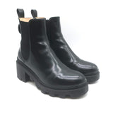 Gucci Trip Lug Sole Chelsea Boots Black Polished Leather Size 36.5