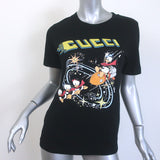 Gucci x Disney Donald Duck Rocket T-Shirt Black Size Small Short Sleeve Top
