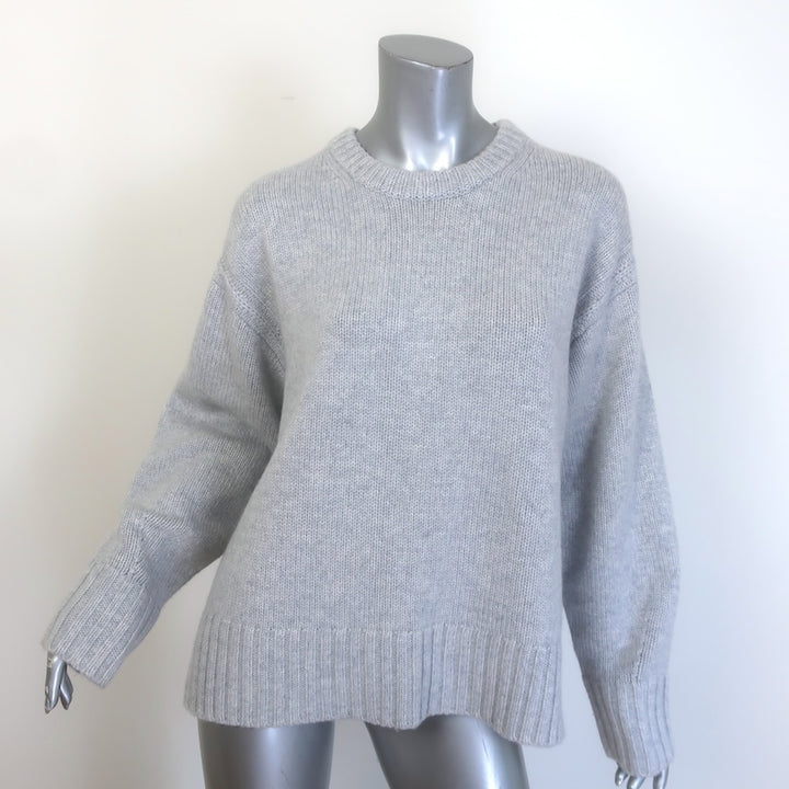 Guest in Residence Cozy Crew Cashmere Sweater Heather Gray 