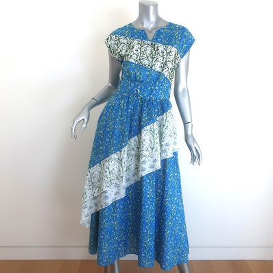 Gul Hurgel Beaded Mixed Floral Print Belted Midi Dress