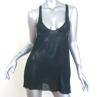 Haider Ackermann Racerback Tank Top Black Modal Jersey Size 38