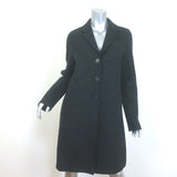 Harris Wharf London Overcoat Charcoal Boiled Wool Size 48