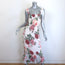 Hemant & Nandita Naaz Smocked Midi Dress White Floral Print Size Small