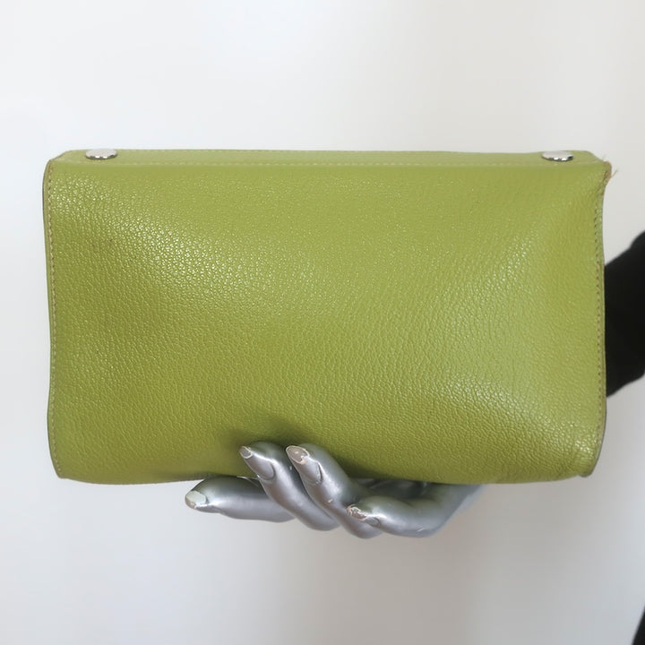 Hermes 2002 Karo GM Pouch Vert Anis 