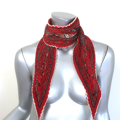 Hermes Carre Kantha Plisse Scarf 