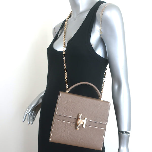 Hermes Rose Pourpre Chevre Mysore Cinhetic Boxy Top Handle Bag | Yoogi's  Closet