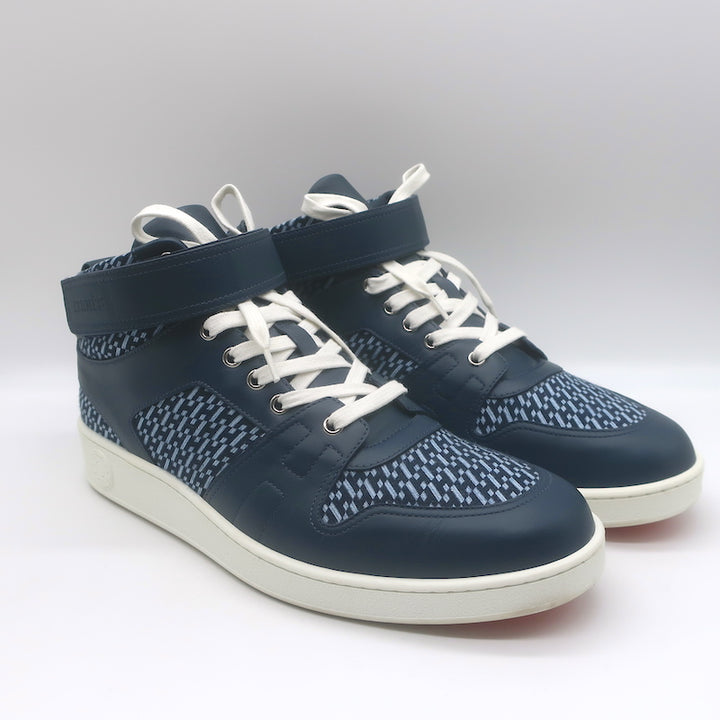 Hermes Freestyle High Top Sneakers Navy 