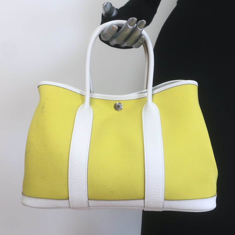 Hermes Garden Party 30 Tote Bag Yellow 