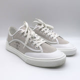 Hermes Get Low Top Sneakers Beige Canvas