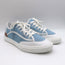 Hermes Get Low Top Sneakers Blue Denim & White Leather Size 43.5