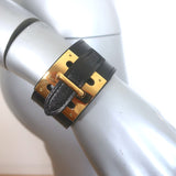 Hermes Intense Cuff Bracelet Black Leather 
