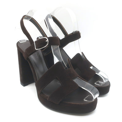 Hermes Jazz 90 Platform Ankle Strap Sandals