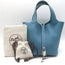 Hermes Picotin Lock 18 Bag Blue Jean Taurillon Clemence Leather NEW