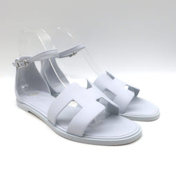 Hermes Santorini Ankle Strap Sandals Glacier Blue
