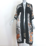 Hermes Twillaine Long Cardigan Black Jungle Print Silk