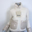 Herno Tweed Down Puffer Jacket Cream Cotton-Blend Size 36 NEW