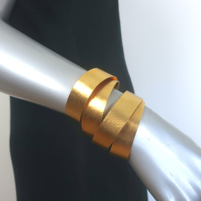 Herve Van der Straeten Hammered Gold-Plated Wrap Cuff Bracelet