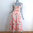 House of CB Carmen Bustier Midi Dress Pink Floral Print Size Extra Small