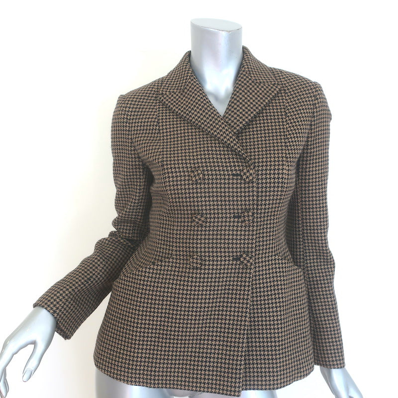Christian Dior Houndstooth Double Breasted Bar Jacket 