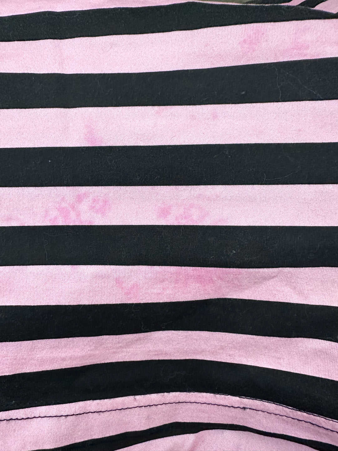Givenchy Full Moon Striped T-Shirt Pink/Black Size Small Short Sleeve Top