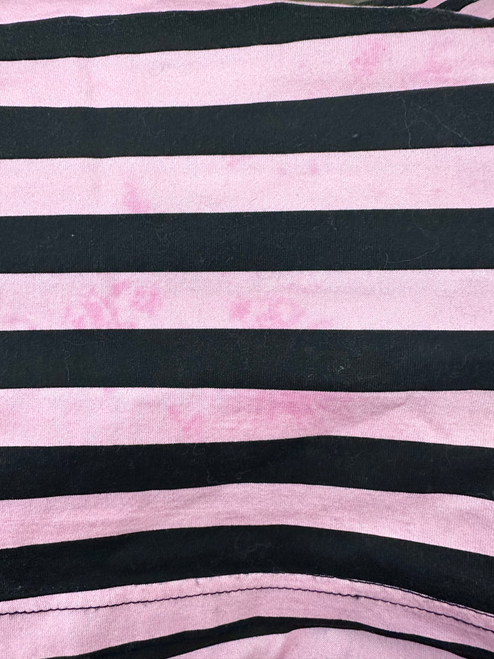 Givenchy Full Moon Striped T-Shirt Pink/Black Size Small Short Sleeve Top