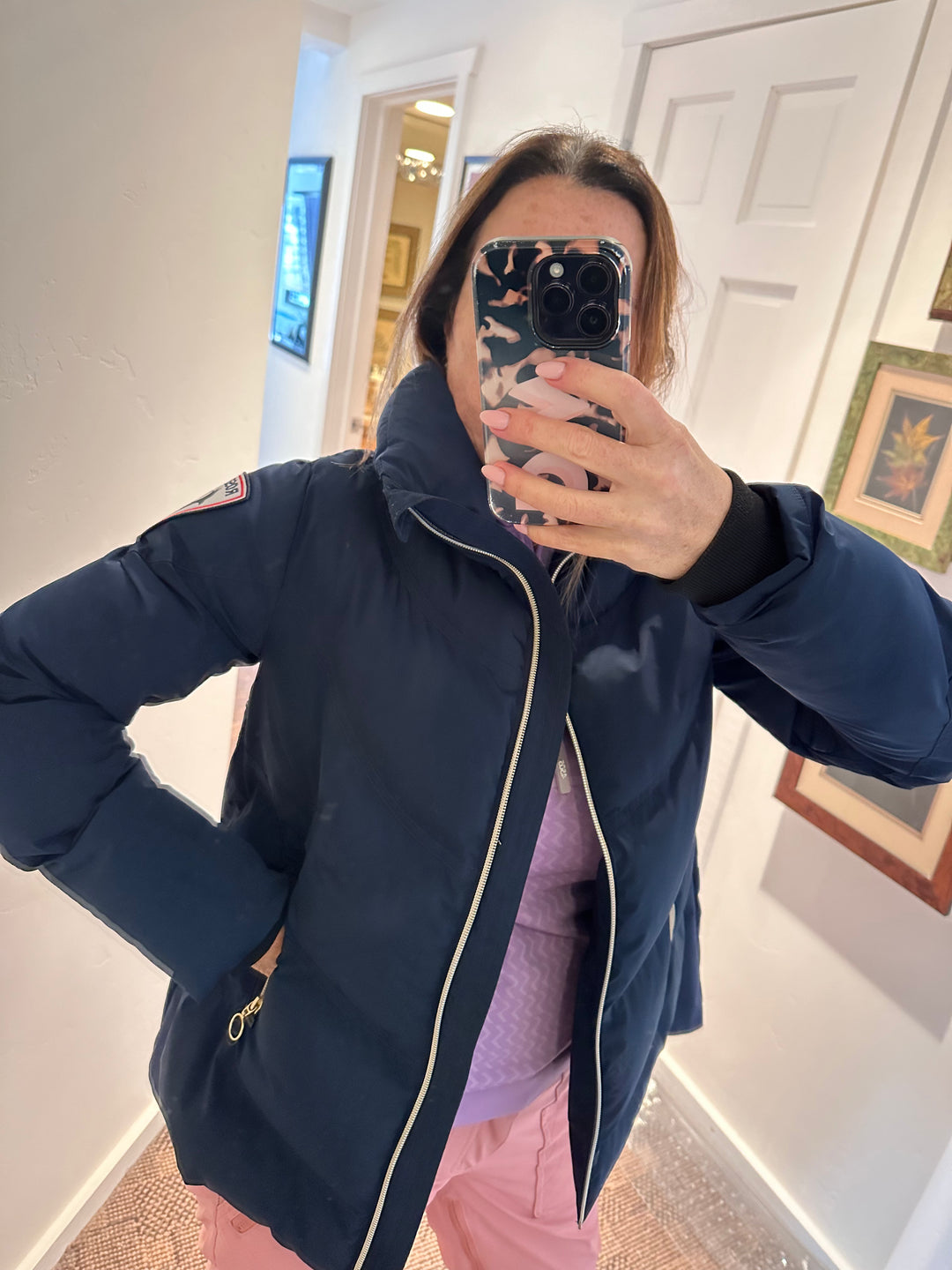 Rossignol Signature Down Ski Jacket Navy Sz Small