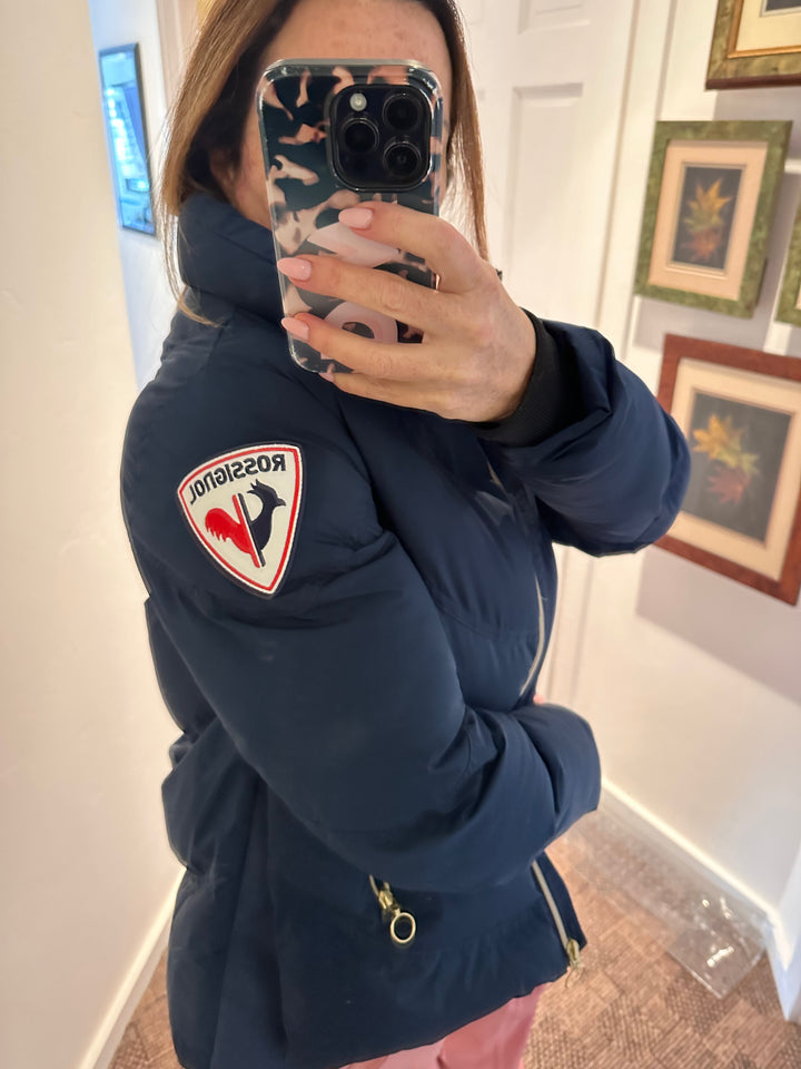 Rossignol Signature Down Ski Jacket Navy Sz Small