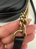 Gucci GG Marmont Small Shoulder Bag Black Matelasse Leather Crossbody