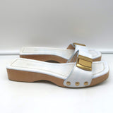 Jacquemus Les Sandales Tatanes Buckle Slide Sandals White Leather Size 37
