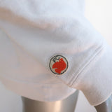 FREECITY Embroidered Logo Zip-Up Hoodie Sweatshirt Off-White Size 2