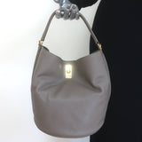 Celine Bucket 16 Bag Taupe Grained Leather Crossbody
