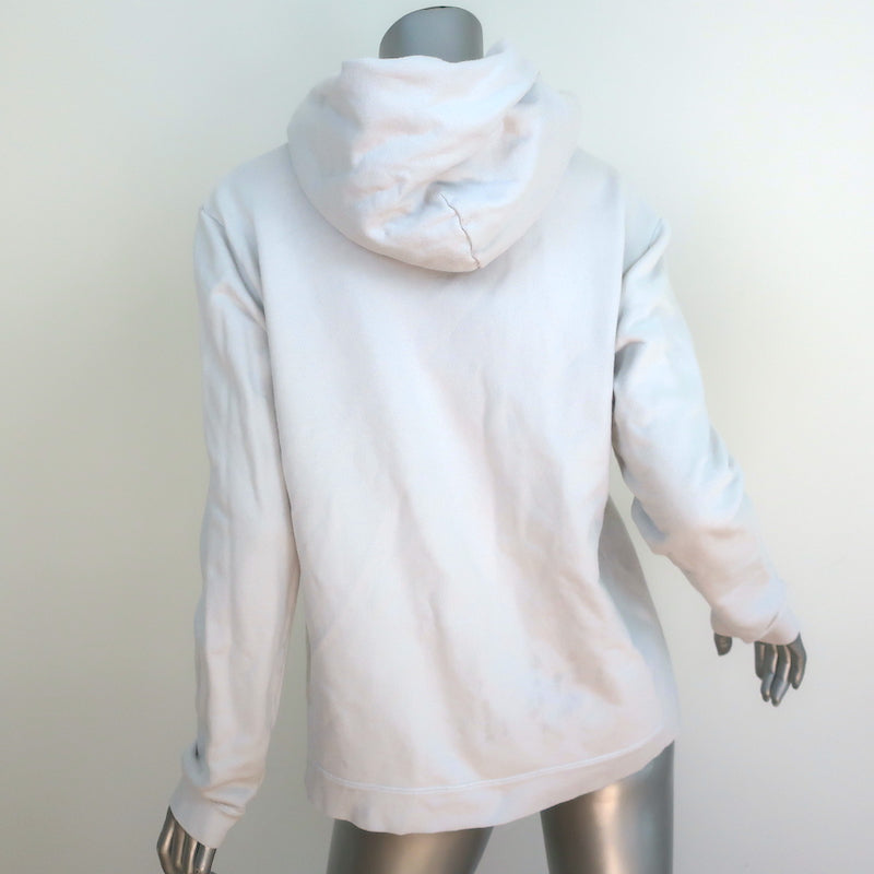 FREECITY Embroidered Logo Zip-Up Hoodie Sweatshirt Off-White Size 2