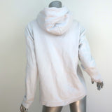 FREECITY Embroidered Logo Zip-Up Hoodie Sweatshirt Off-White Size 2