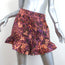 Ulla Johnson Ambre Frilled Shorts Purple Printed Cotton Size 6