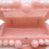 Cult Gaia Eos Box Clutch Pearlescent Pink Acrylic NEW