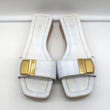 Jacquemus Les Sandales Tatanes Buckle Slide Sandals White Leather Size 37