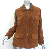 Nili Lotan Justine Suede Western Jacket Terracotta Size Large