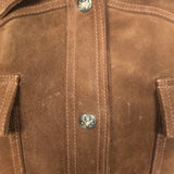 Nili Lotan Justine Suede Western Jacket Terracotta Size Large