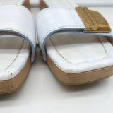Jacquemus Les Sandales Tatanes Buckle Slide Sandals White Leather Size 37