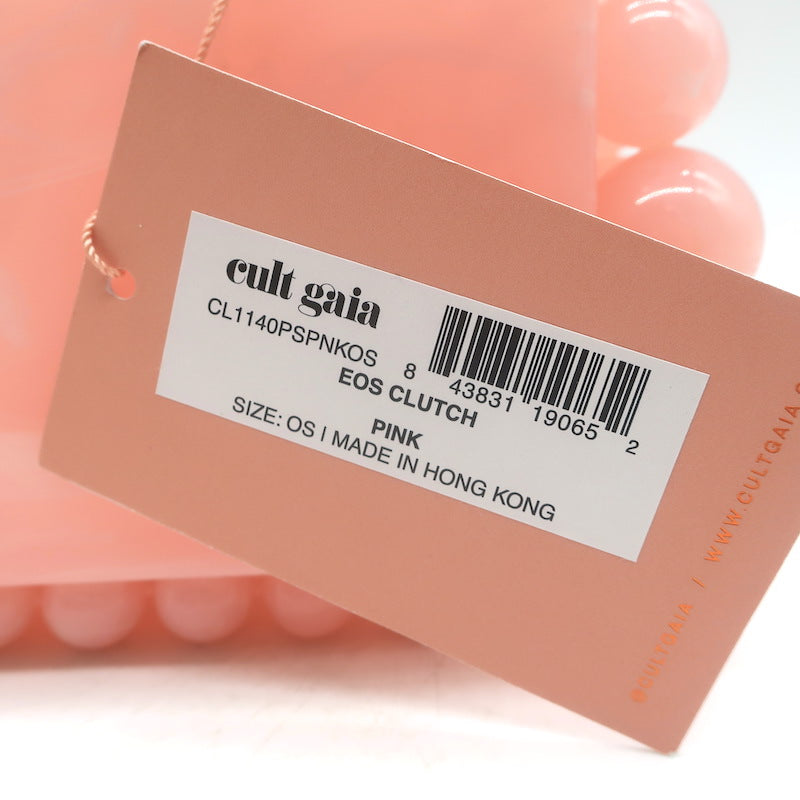 Cult Gaia Eos Box Clutch Pearlescent Pink Acrylic NEW
