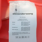 Alexander Wang Crystal Logo Crop Top Pink Size Small Short Sleeve Tee NEW