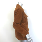 Nili Lotan Justine Suede Western Jacket Terracotta Size Large