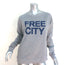 FREECITY Str8up Raglan Sweatshirt Gray Size Medium Crewneck Pullover