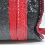 Balenciaga Bazar S Shopper Tote Red/Multi Striped Leather Crossbody Bag