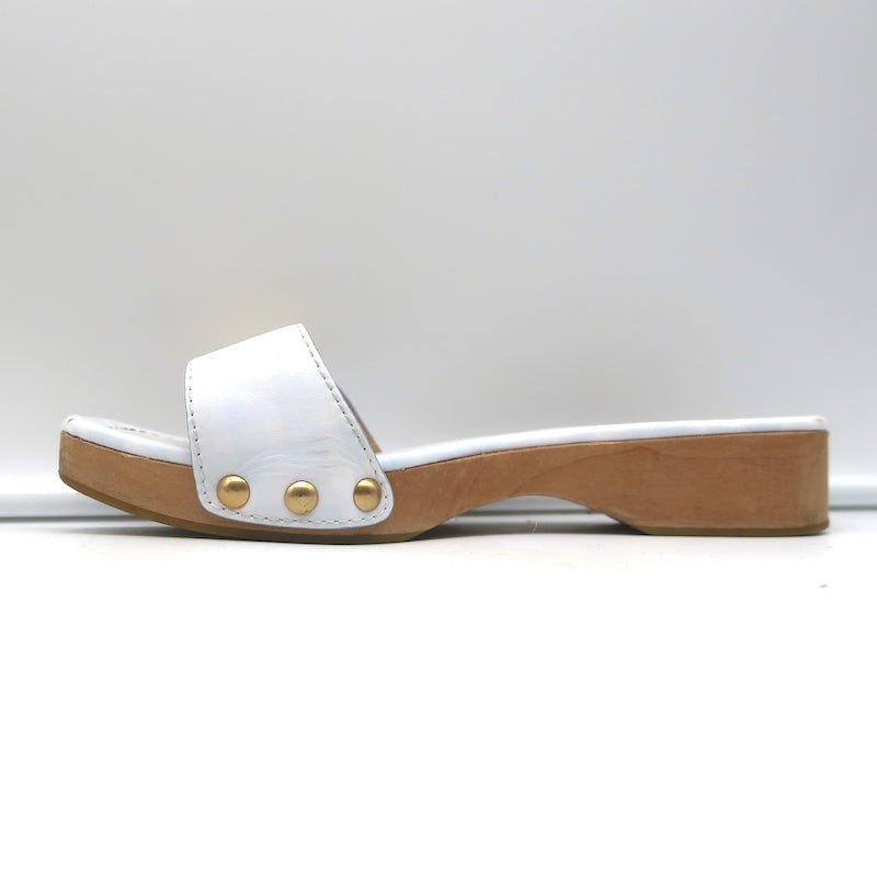 Jacquemus Les Sandales Tatanes Buckle Slide Sandals White Leather Size 37