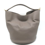 Celine Bucket 16 Bag Taupe Grained Leather Crossbody