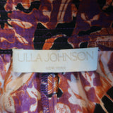 Ulla Johnson Ambre Frilled Shorts Purple Printed Cotton Size 6