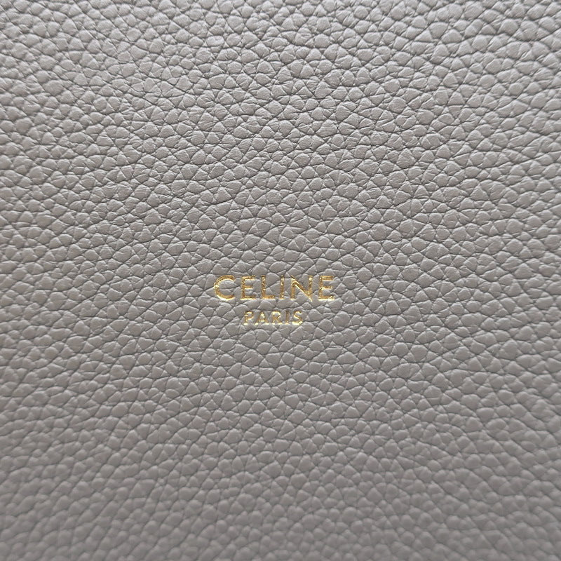 Celine Bucket 16 Bag Taupe Grained Leather Crossbody