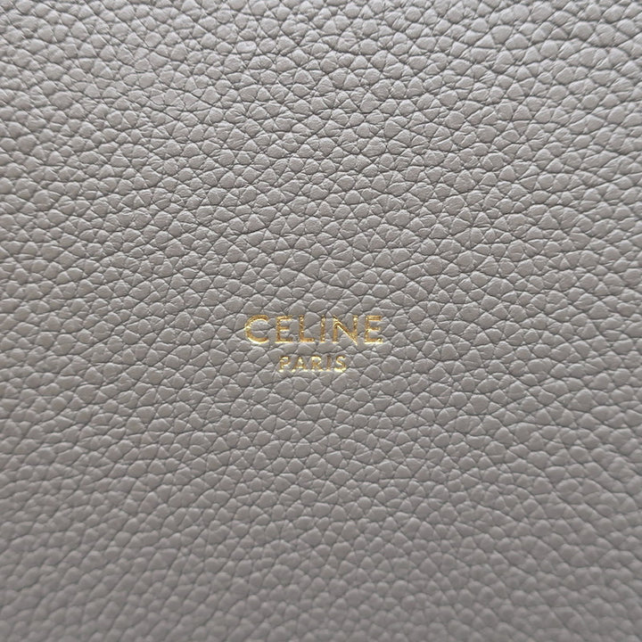 Celine Bucket 16 Bag Taupe Grained Leather Crossbody