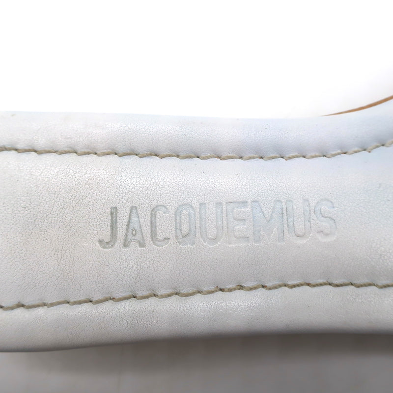 Jacquemus Les Sandales Tatanes Buckle Slide Sandals White Leather Size 37